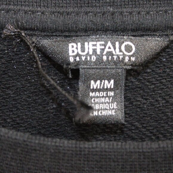 Buffalo Crew Neck Sweater Size Medium Black Silver Studded - Picture 2 of 3